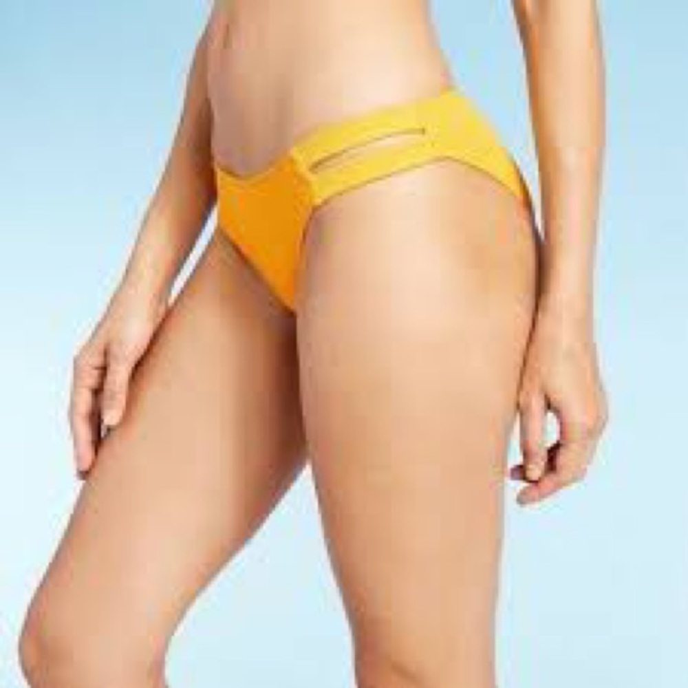 Yellow Cheeky Bikini Bottoms